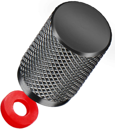 Gun Gray Tire Valve Stem Covers Aluminum Car Tire Caps Precision CNC Machined Premium Wheel Rim Air Valve Stem Caps Universal fit Car SUV Truck Mo...