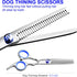 Professional 5 in1 Dog Grooming Scissors Kit, Titanium Coated Dog Scissors for Grooming, Grooming Shears Kit - Straight,Thinning, Curved Scissors ...