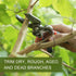 8" Sharp Bypass Pruning Shears, Heavy-duty Hand Pruners with Stainless Steel Blades, Power-lever Anvil Pruner, Tree Trimmers & Garden Clippers, Co...