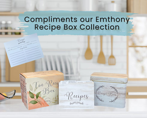 Recipe Cards 4x6 Extra Tall for Recipe Box Set of 100 Count to Write in Your Own Recipes 4x6 plus Extra Tall Double Sided Great for Bridal Shower ...