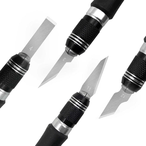 HAUTMEC 14 in 1 Hobby Knife Craft Knife Set SK5 for DIY Art Work Cutting - 1 Handles and 13 Spare Blades with Storage Case for Craft, Hobby, Carvi...
