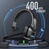 Wireless Headset with Microphone - Single-Ear Headphone, Adjustable Headband, Noise Isolation Mic - Communication for Truck Drivers, Home Office, ...