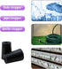 PENCK 6pcs Rubber Stopper with Hole 13mm to 17mm Tapered Plug Black Test Tubes Bungs Stoppers for Lab Home Use...