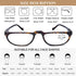 AQWANO Computer Half Moon Reading Glasses Blue Light Blocking, Lightweight Full Frame Readers for Women Men Anti Glare Filter Readers with Spring ...