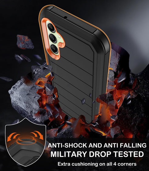 for Samsung Galaxy A14 5G Case with Belt Clip Holster,Built-in Screen Protector,Heavy Duty Shockproof Drop Protection Military Grade Durable Phone...