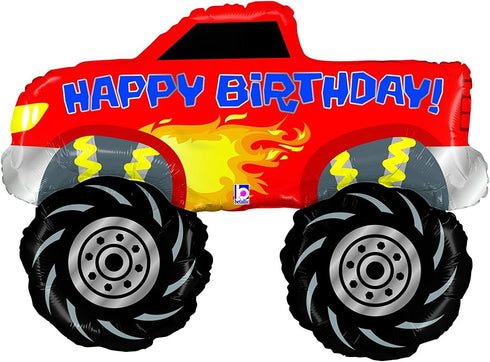 Monster Truck Party Supplies 3rd Birthday Balloon Bouquet Decorations...
