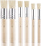 LUTER 6Pcs Wooden Stencil Brushes, Natural Bristle Stencil Brushes for Acrylic Painting, Oil Painting, Watercolor Painting, Card Making, DIY Art C...