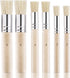 LUTER 6Pcs Wooden Stencil Brushes, Natural Bristle Stencil Brushes for Acrylic Painting, Oil Painting, Watercolor Painting, Card Making, DIY Art C...
