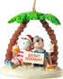 Cape Shore Santa and Mrs. Claus Island Secret Hideaway Palm Ornament...