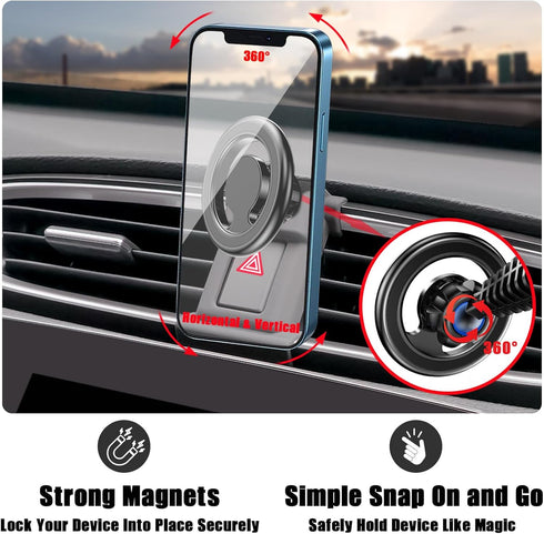 Car Phone Holder, Air Vent Stand, Auto Dashboard Mount for Honda CR-V, CR-V Hybrid 2017 2018 2019 2020 2021 2022, Mag-Safe Magnetic Navigation Bra...