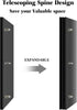 1 Inch Telescoping 3 Ring Binder- 1 PCS-Black, Portable Plastic Binder with Telescoping Spine, 3 Ring Binder with Foldable Front Cover Holds 8.5" ...