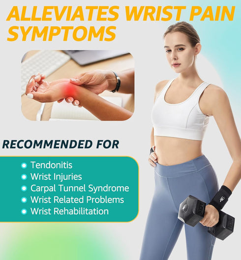 HiRui Wrist Brace Wrist Wraps Compression Wrist Strap, Wrist Support for Work Fitness Weightlifting Sprains Tendonitis, Carpal Tunnel Arthritis, P...