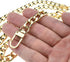 HAHIYO Purse Chain - 55.1 Inch Gold Strap for Shoulder, Cross Body, Sling, Handbag & Clutch - Comfortable Flat 0.4' Wide, 2.4mm Thick Metal - 1 Pa...
