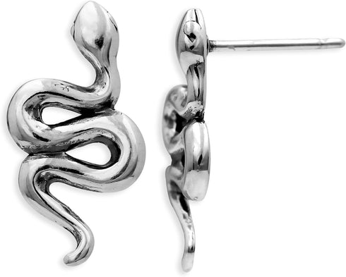 Boma Jewelry Sterling Silver Snake Stud Earrings...