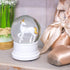 Elanze Designs Pearl White Unicorn 100MM Sturdy Wind Up Musical Glitter Water Snow Globe Tabletop Dresser Nightstand Figurine Decoration Plays Tun...