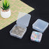 12Pcs Mini Storage Containers, Mixed Sizes Small Rectangular Clear Plastic Storage Containers Box with Hinged Lid for Beads, Organizie Tiny Items,...