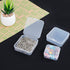 48Pcs Mini Storage Containers, Mixed Sizes Small Rectangular Clear Plastic Storage Containers Box with Hinged Lid for Beads, Organizie Tiny Items,...