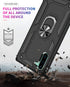 for Samsung Galaxy Note 10 Case, Note10 Case with HD Screen Protectors, Military-Grade Metal Ring Holder Kickstand 15ft Drop Tested Shockproof Cov...