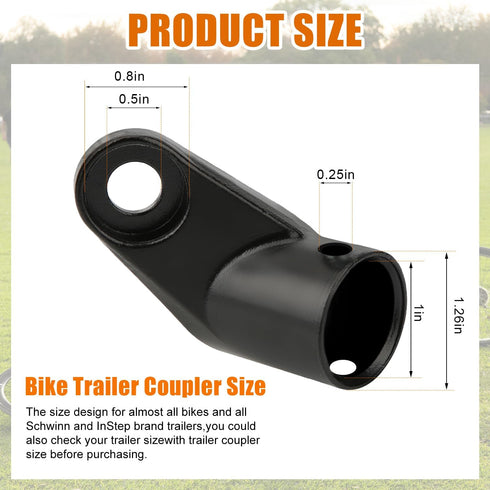 Bike Trailer Hitch Connector, Upgraded Bike Trailer Hitch Coupler Attachments Universal Bike Trailer Hitch Coupler for Instep & Schwinn Bike Trail...