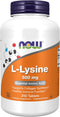 NOW Supplements, L-Lysine (L-Lysine Hydrochloride) 500 mg, Amino Acid, 250 Tablets...
