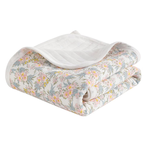 NTBAY Jersey Cotton Quilted Toddler Blanket, Breathable and Warm for Boys and Girls Baby Blanket, 30x40 Inches, Pink Floral...