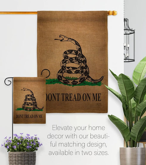Breeze Decor Gadsden Garden Flag - Patriotic Historic July Memorial Veteran Independence United State American - House Decoration Banner Small Yar...