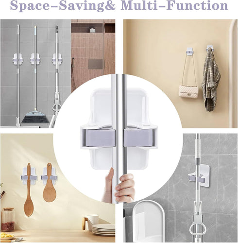 Broom Holder Wall Mount Broom Hanger Wall Mount Laundry Room Organization Mop Holder Wall Mount Camper Must Haves Home Organization Broom and Mop ...
