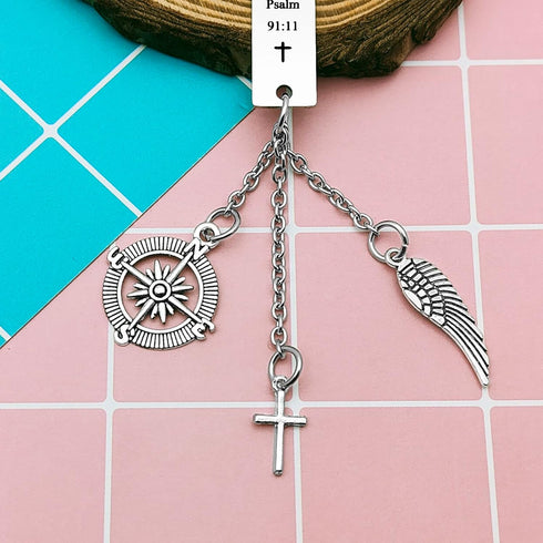 Bible Verse Religious Car Hanging Ornaments Car Pendant for Home Vehicle Religious Car Decor Trucker Hanging for Men Women Car Rear view Mirror Ha...