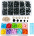 120 Pieces Locking Crochet Stitch Markers for Crocheting Knitting Clip Yarn Row Markers Tapestry Needles and 300 Pieces Safety Eyes...