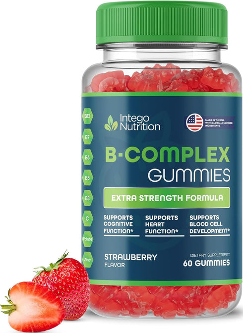 Vitamin B Complex Gummies for Adults, B Complex Vitamin Supplement for Women and Men, B Vitamins Complex Gummies for Energy and Brain Health, Natu...
