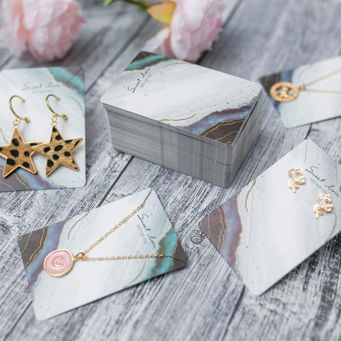 Necklace Card Earring Cards for Display Jewelry Display Hanging Card 3.5"x2.3" 100Pack...