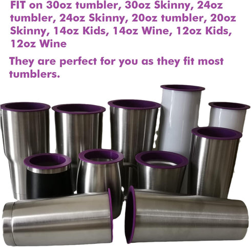 10PCS Tumbler Shields for Epoxy Tumbler, Silicone Tumbler Protector for Resin Paint,Cup Silicone Insert Paint Spray Shield, Epoxy Resin Cup Protec...