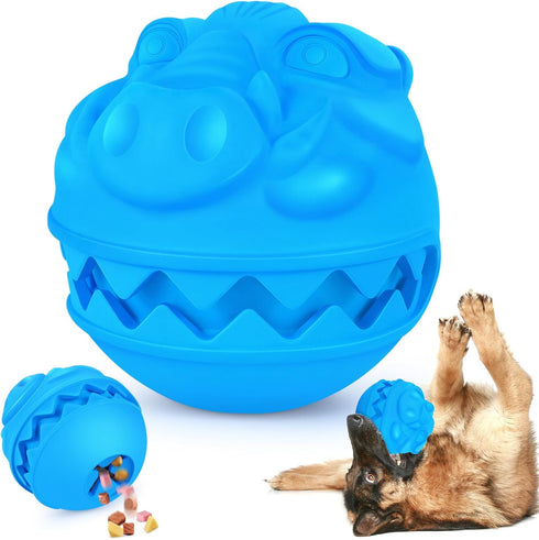 Indestructible Dog Balls Treat Dispensing Dog Toys for Aggressive Chewers Large Medium Breed, Dog Chew Toys Balls for Aggressive Chewers, Interact...
