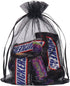 YQL Black Organza Bags,100PCS 5x7 Inch Gift Favor Bags Mesh Fruit Protection Bags Jewelry Pouches Sachet Bags Wedding Party...