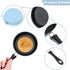 Nonstick Mini Egg Pan, 4.7inch One Egg Frying Pan Omelet Pan Single Egg Pan Stainless Steel Mini Skillet Induction Small Egg Skillet(blue)...