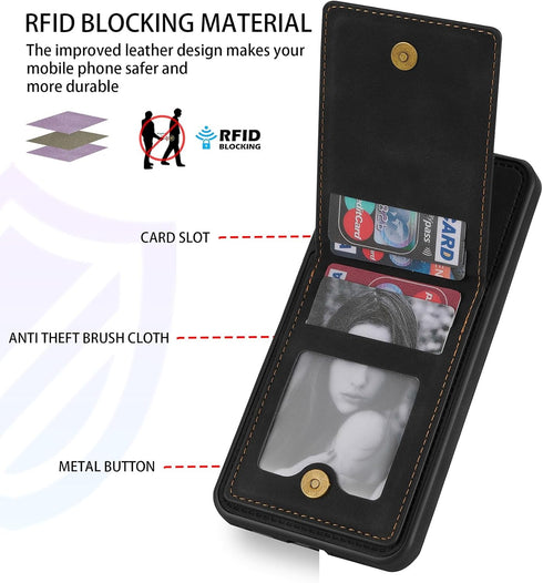 Asuwish Phone Case for Samsung Galaxy S21 Ultra 5G Wallet Cell Cover with Tempered Glass Screen Protector and RFID Slim Credit Card Holder Slot St...