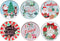 Round Nesting Tins With Holiday Print Designs Bundle of 2 Round Metal Tins with Lids for Cookies, Candy, Food Presents - 1- 6 and 3/4 Inches and 1...