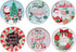 Round Nesting Tins With Holiday Print Designs Bundle of 2 Round Metal Tins with Lids for Cookies, Candy, Food Presents - 1- 6 and 3/4 Inches and 1...