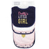 Hudson Baby Unisex Baby Cotton Terry Bib and Burp Cloth Set, Daddys Little Girl, One Size...