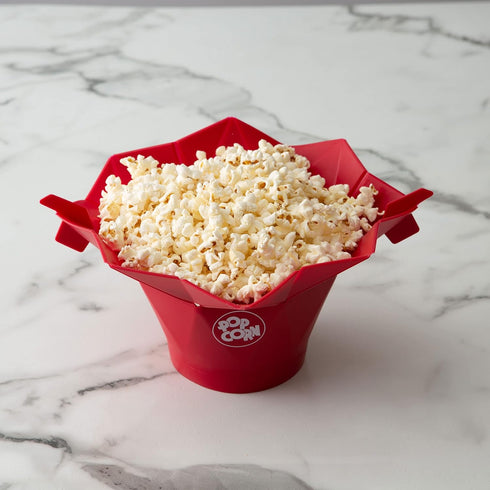 Chef'n PopTop Microwave Popcorn Popper (Cherry)...