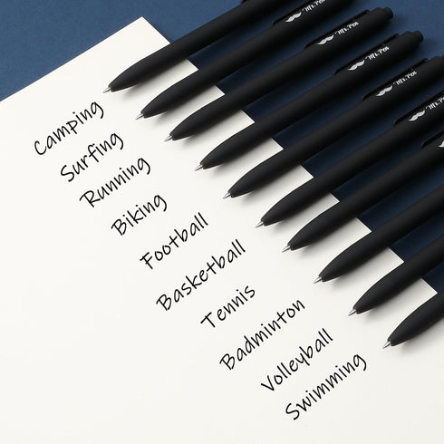 Mr. Pen- Retractable Gel Pens, 10 Pack, Black Ink Gel Pens, Black Barrels, Fast Dry, Gel Pens Fine Point 0.5 mm, Retractable Pens, Cute Pens, Gel ...