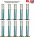 Graduated Measuring Cylinder Polypropylene Plastic 25ml 10-Pack (25ml, 10)...