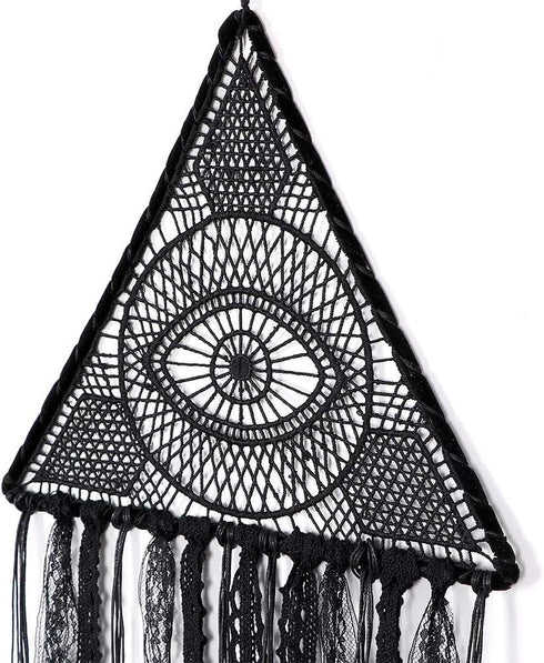 Dremisland Evil Eye Dream Catcher - Large Pure Black Boho Wall Hanging Ornament Gift...