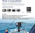 Fish Finder Mount Base, Universal 360° Rotation Ball-Mount Fish Finder Bracket, Nylon & Stainless Steel Electronic Fish Finder Holder for Marine B...