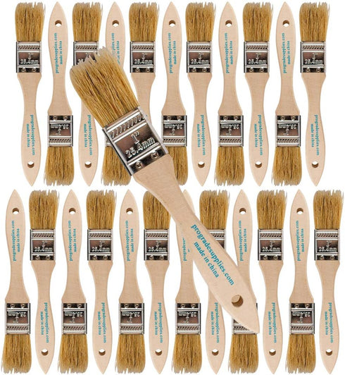 Vermeer Chip Paint Brushes - 24-Pack - 1" Chip Brushes for Paints, Stains, Varnishes, Glues, & Gesso - Home Improvement - Interior & Exterior Use...