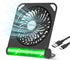 AMKEN Small Table Fans - 2000mAh USB Fan Desk Fan 4 Speeds Adjustable - 200° Tilt Folding Quiet Operation for Office Bedroom Home Desktop Camping...