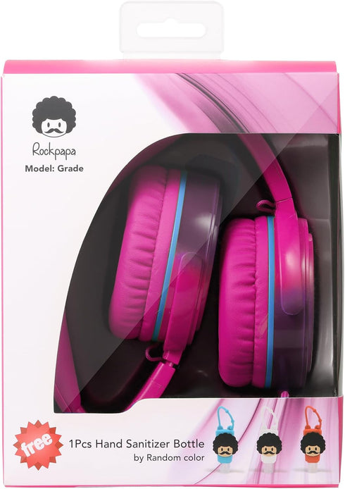 rockpapa Grade Wired Headphones with Microphone, Lightweight Foldable Stereo Bass Headphones with No-Tangle Cord & 3.5mm Jack for Women/Kids, Lapt...