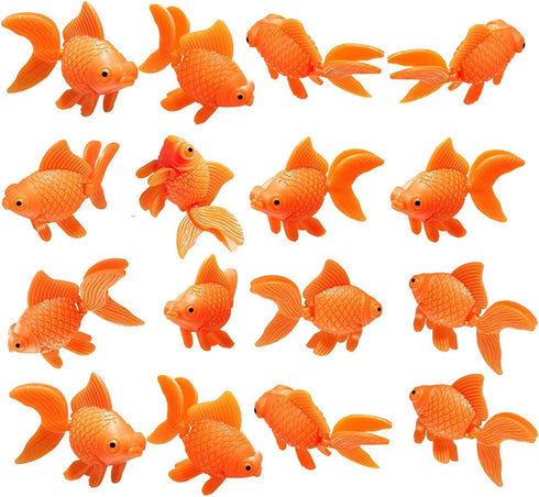 20 Pcs Fake Goldfish Artificial Orange Floating Fishes Ornament Decorations for Aquarium Fish Tank...