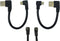 CERRXIAN 15cm 6inch Micro USB Short Cable Combo Gold Plated Left & Right Angle Micro USB 5 Pin Male to USB 2.0 Type A Left Angle Male Data Sync an...