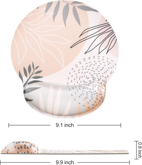 iLeadon Ergonomic Mouse Pad Wrist Support, Non-Slip Rubber Base Wrist Rest Pad for Home, Office Easy Typing & Pain Relief, Tropical Leaves...
